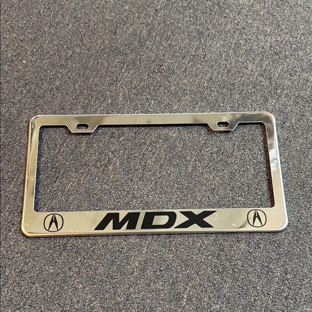 Acura MDX Chrome Silver Metal License Plate Frame